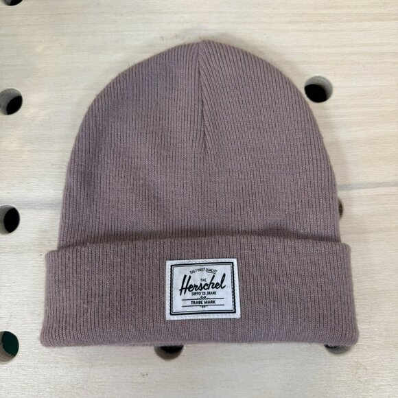 Herschel Elmer Beanie in Mauve Rose One Size OS Ribbed - Picture 2 of 5